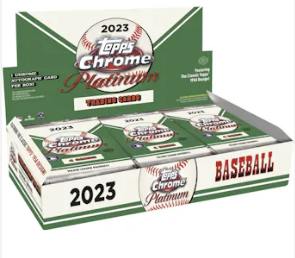 2023 Topps Chrome Platinum Anniversary Baseball Hobby Box - Factory Sealed