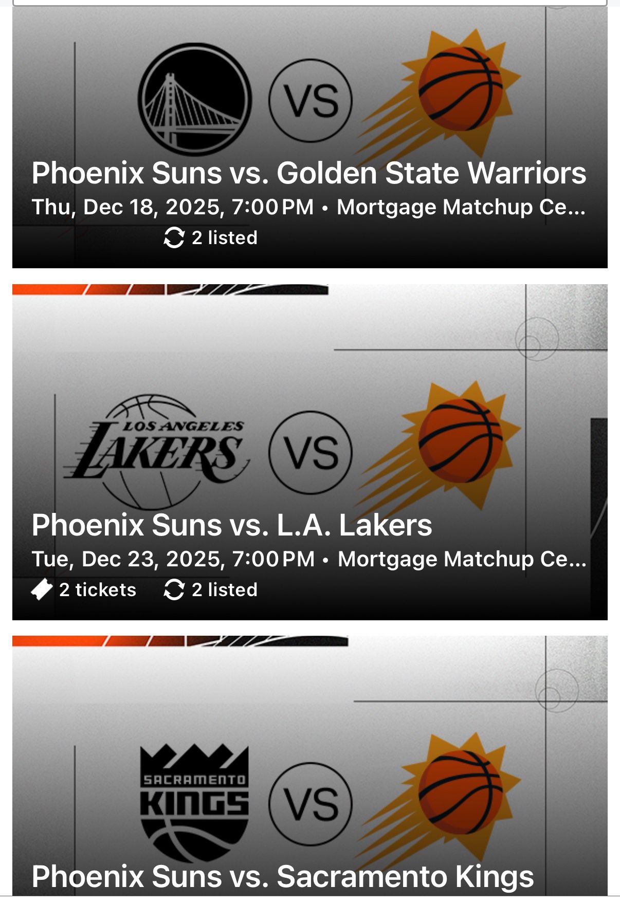 Phoenix Suns game tickets
