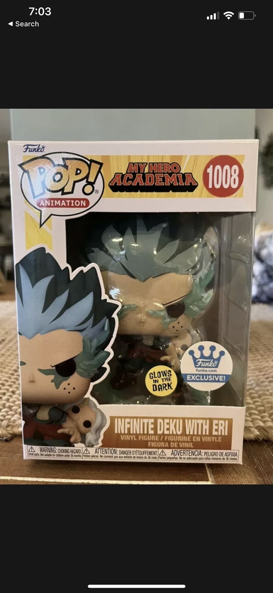 Infinite Deku With Eri Glow in Dark Funko Pop