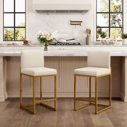 2 Faux leather Barstools