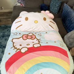 Hello Kitty & Bluey large floor loungers w/ zipper cover