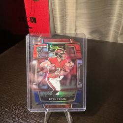 Kyle Trask Rookie Die Cut Red, White and Blue
