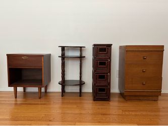 Wood side tables / nightstands / storage