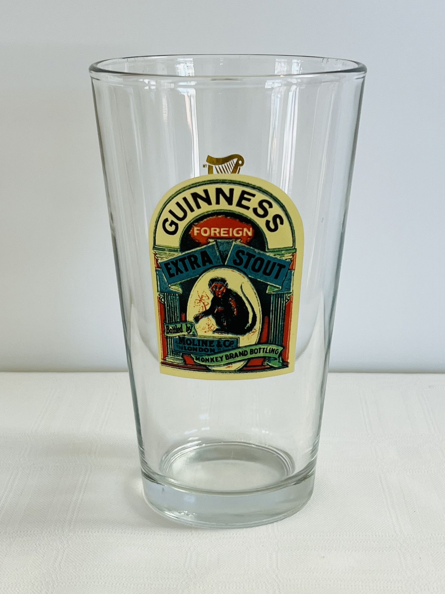Barware ~ Rare Guinness Foreign Extra Stout Beer Glasses With Harp Design ~ Collectible | Barware Bar Decor