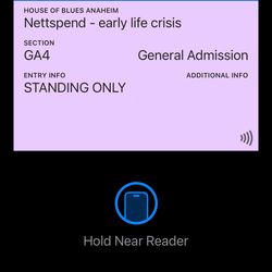 Early life crisis nettspend concert
