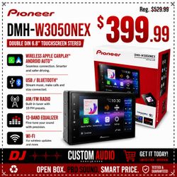 Pioneer DMH-W3050NEX Double Din Touchscreen Stereo WiFi Wireless Apple Carplay Android Auto Bluetooth USB Am Fm Radio 🚨 Payment Options Available 🚨
