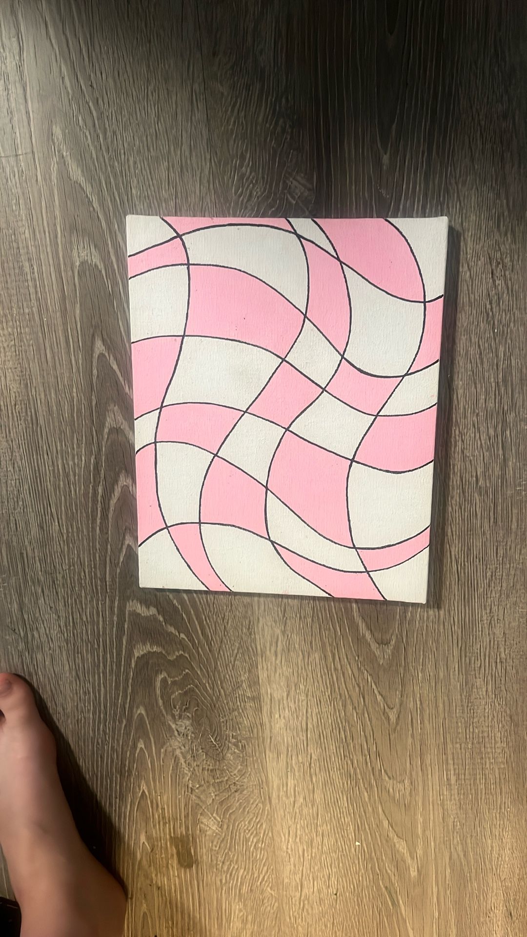 Pink Checkered Painting