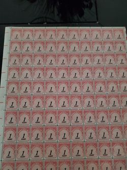 Antique postage due sheet