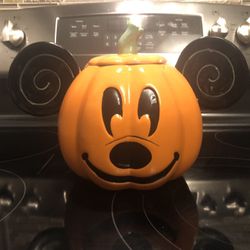 Disney Mickey Mouse Pumpkin Halloween Canister Cookie Jar