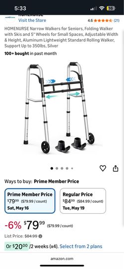 (Home nurse ) Compact folding walker