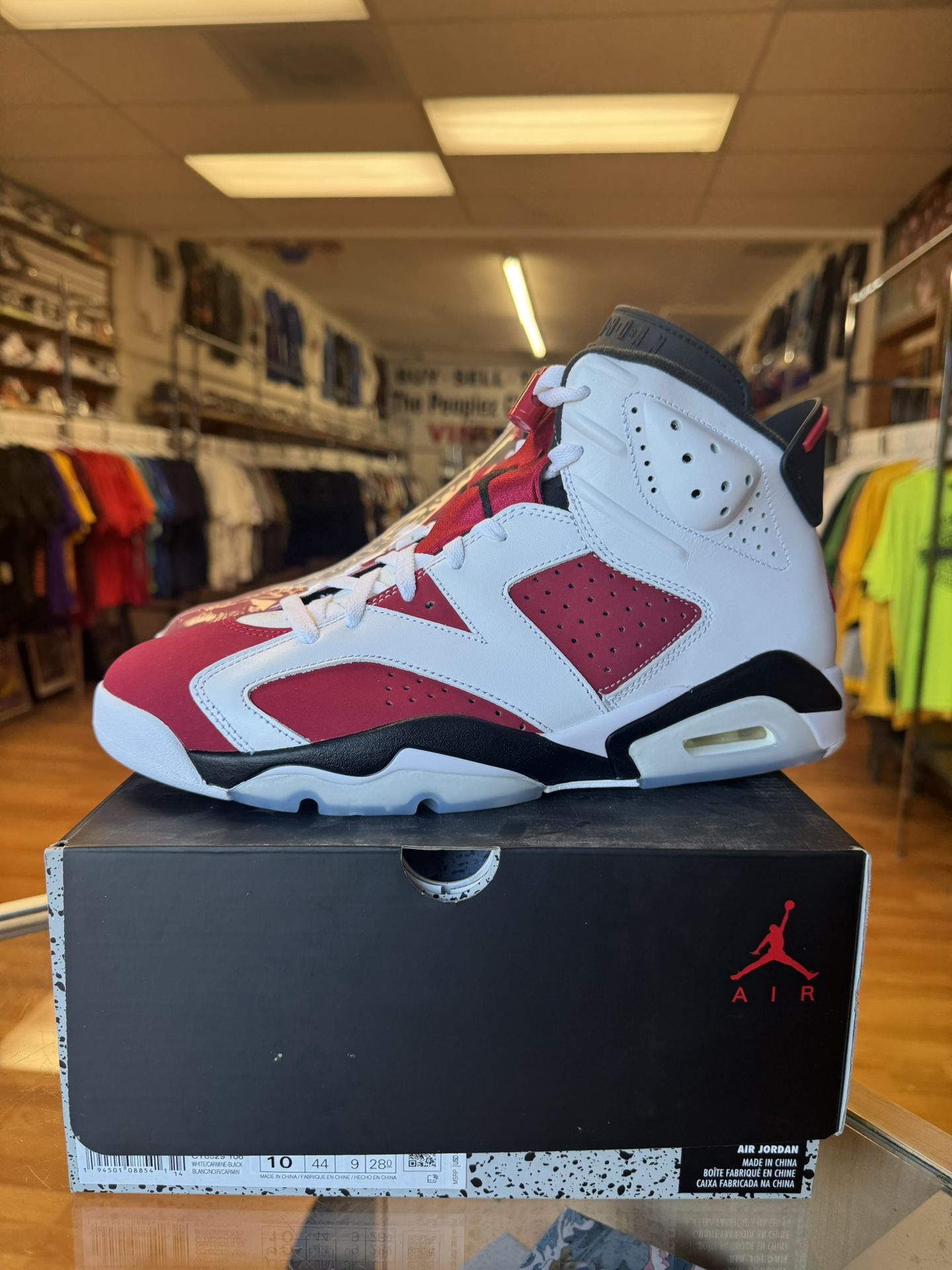New Jordan 6 Carmine Size 10