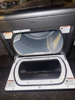 This control panel belongs to a Whirlpool high-efficiency dryer, likely model WED7500GC