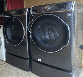 AMAZING SAMSUNG SET (GAS) JUMBO CAPACITY 5.6 Cu. Washer -9.5cu. Dryer✅✅2 Months Warranty 