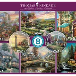 Traditional Kinkade 8-In-1 Multi Pack Puzzles