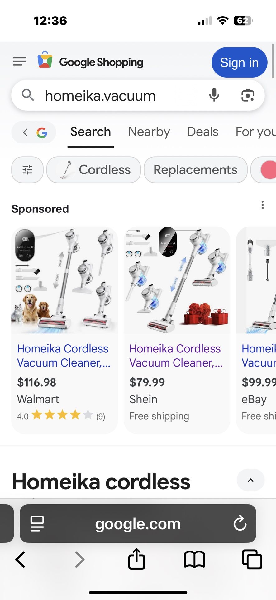 Homeika Vaccums