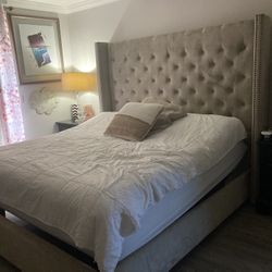 Grey King Size Bed