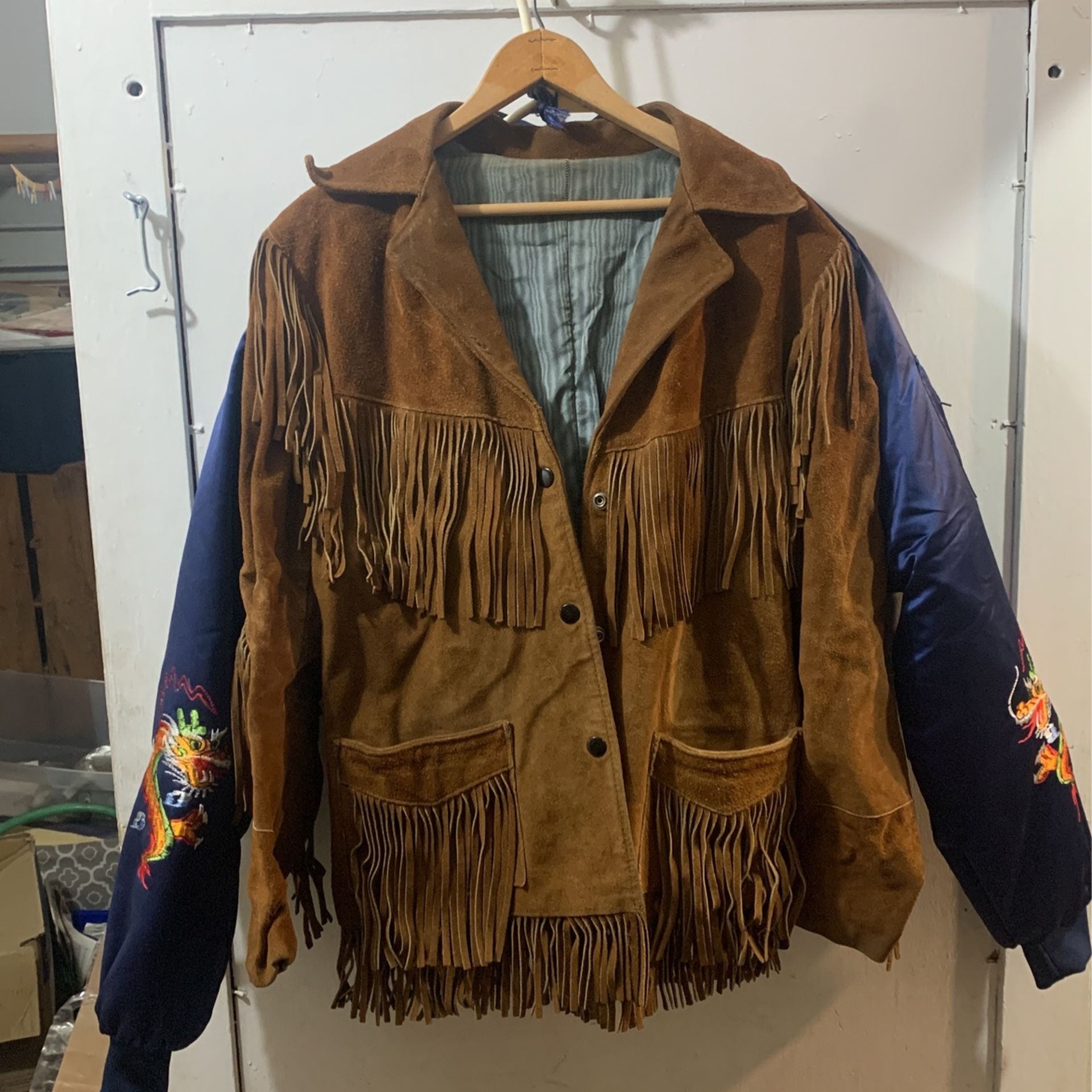 1970 Vintage Suede Jo-Kay Western Fringe Jacket