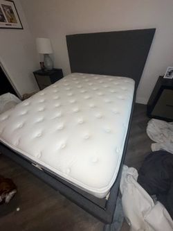 Westin Heavenly Bed and Vera Dream Grey Non Tufted 52"H Queen Upholstered Platform Bed