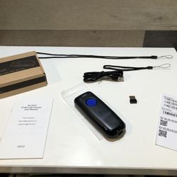 Wireless & Wired 3-in-1 Bar Code Scanner Portable USB CCD Reader, Work with iPhone iPad Android Windows Mac OS-Dark Blue