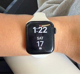 Apple Watch with White Sport Band