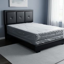 New FULL SIZE BED FRAME WITH MATTRESS NEW FREE BOXSPRING BED FRAME SET