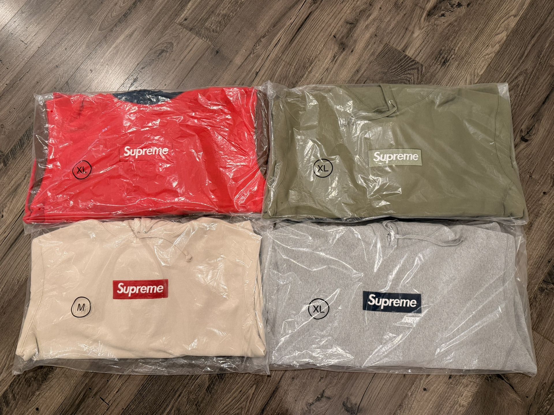 Size XL & M Supreme Box Logo 2025 & 2024 Bogo Brand New Sealed In Bag Receipt Available