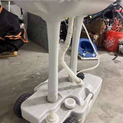 Portable Utility Sink w/ Water Tank & Wheels (Garage / Camping / Outdoor)