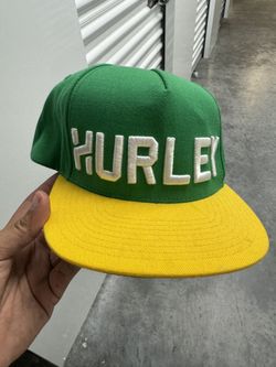 Hurley Snapback Hat Brazil Flag Yellow And Green - Men | Color: Yellow/Green