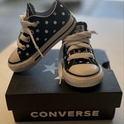 Infant/ Size 5 - Black & White Converse