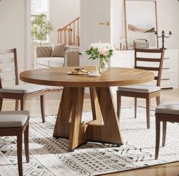 ROUND WOOD DINING TABLE