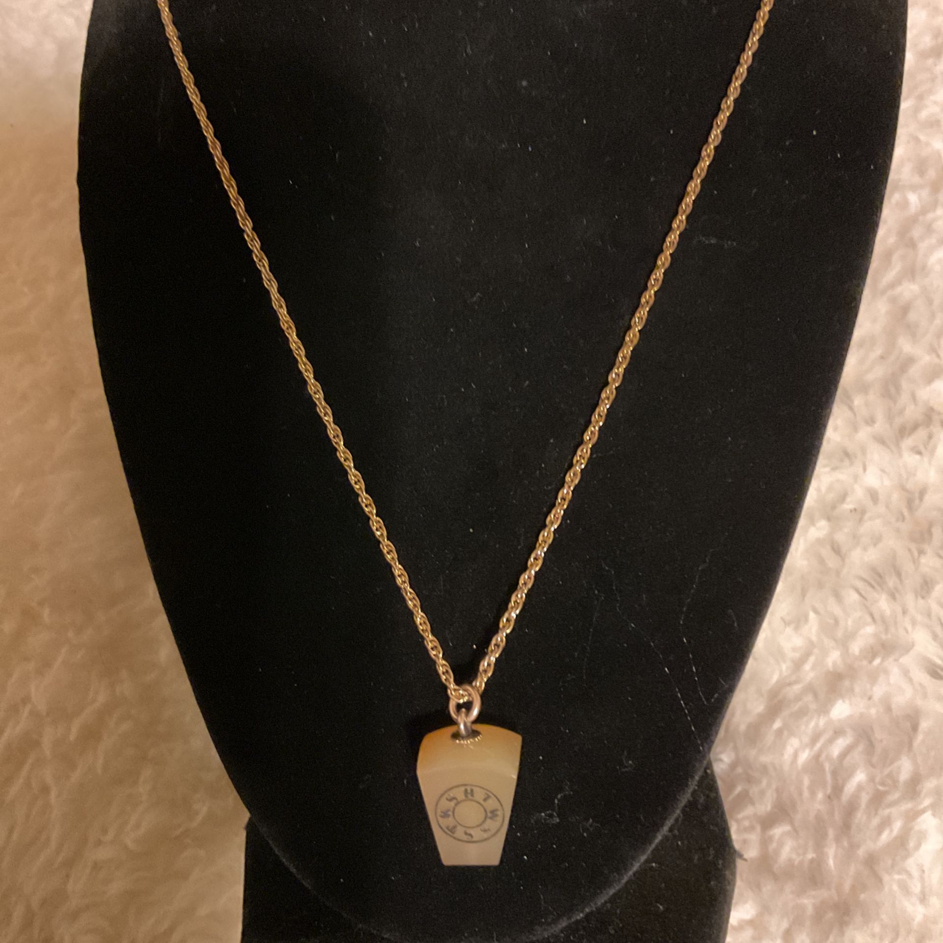 24” Gold Necklace With Antique Masonic Royal Arch Pendant (gold Filled )