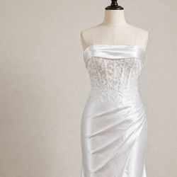 wedding dress strapless size 8