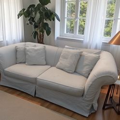Lee Industries Slipcover Sofa Cotton Off-White