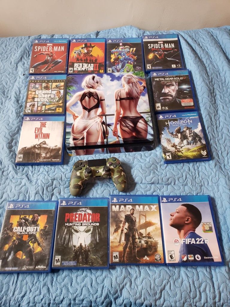 Like New Conditions Playstation 4 Slim 1,000GB $175! The 500GB PS4 Slim $150! Looking To Sell All Separately $15! Per Great Game & $10! Regular game