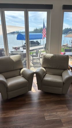 Living room set: couch , console table, side table, + two recliners.