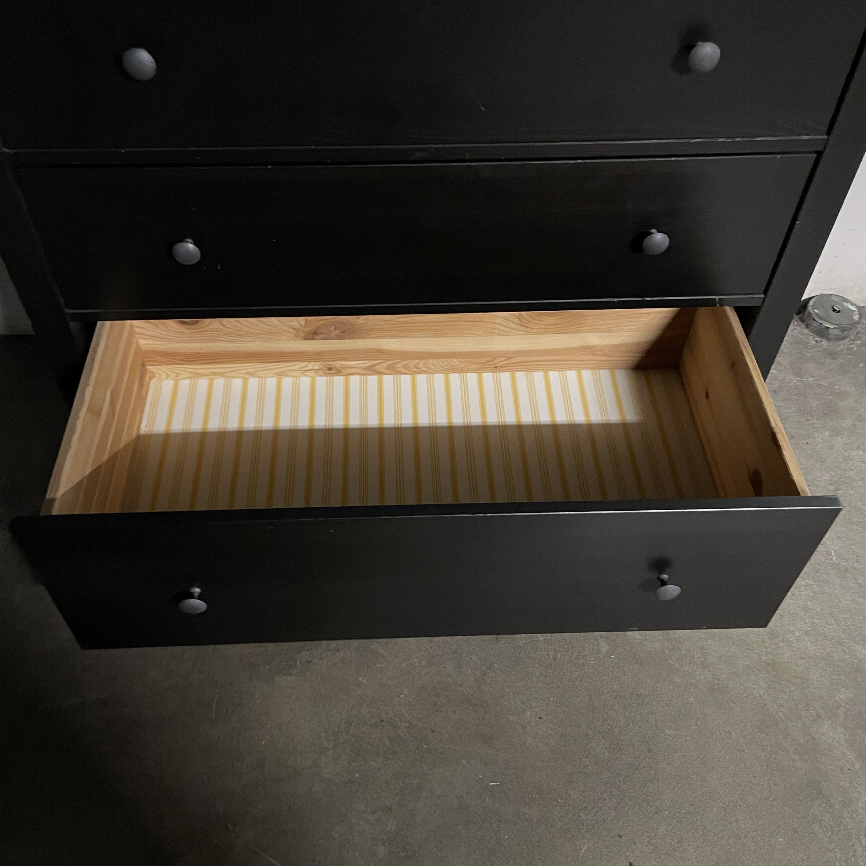 IKEA Hemnes Black Dresser Glass Top Vanity Solid Wood with Mirror IKEA Hemnes Black Dresser Glass Top Vanity Solid Wood with Mirror