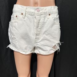 Levi’s Women’s 501 White Cut Off Shorts Size 28