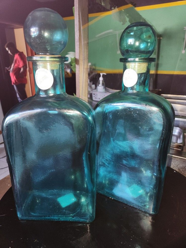 Glass perfume oversized shape bottles.