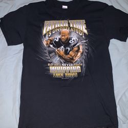  James Harrison “Father Time Is Undefeated, but …” Black Shirt; Men’s Large