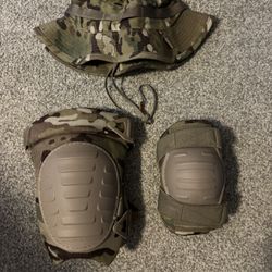 Multicam Gear (Kneepads, Elbow pads And Hat)