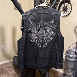 Men’s Leather Harley Davidson Vest 1x