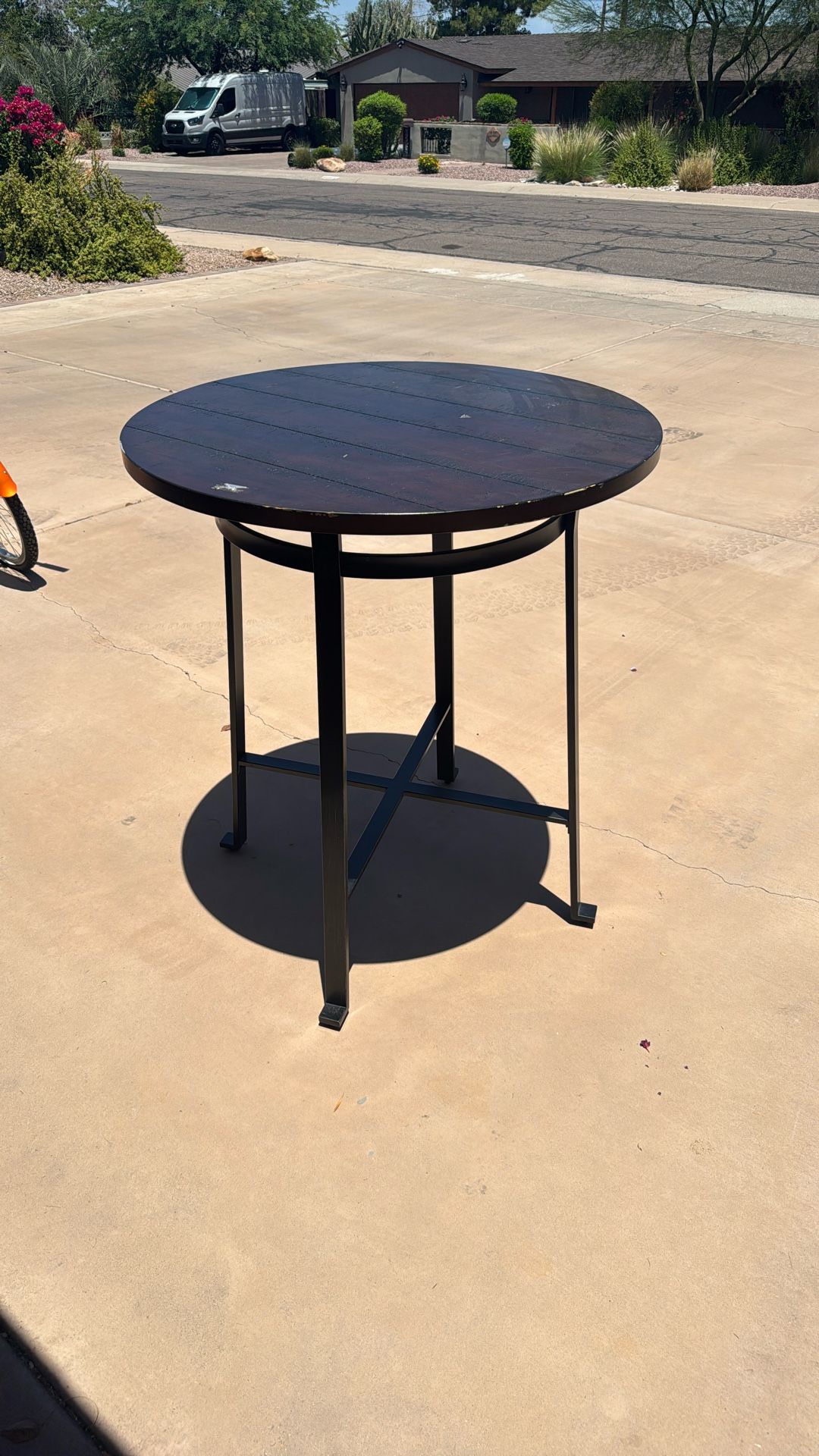 Round Bar Top Table