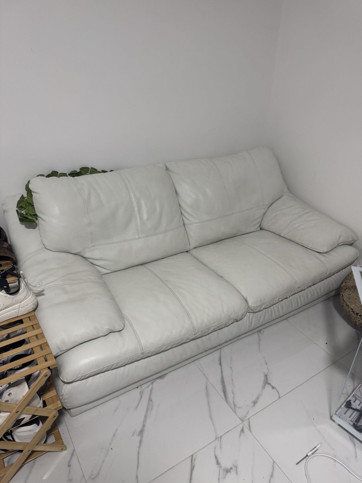 White Leather Couch