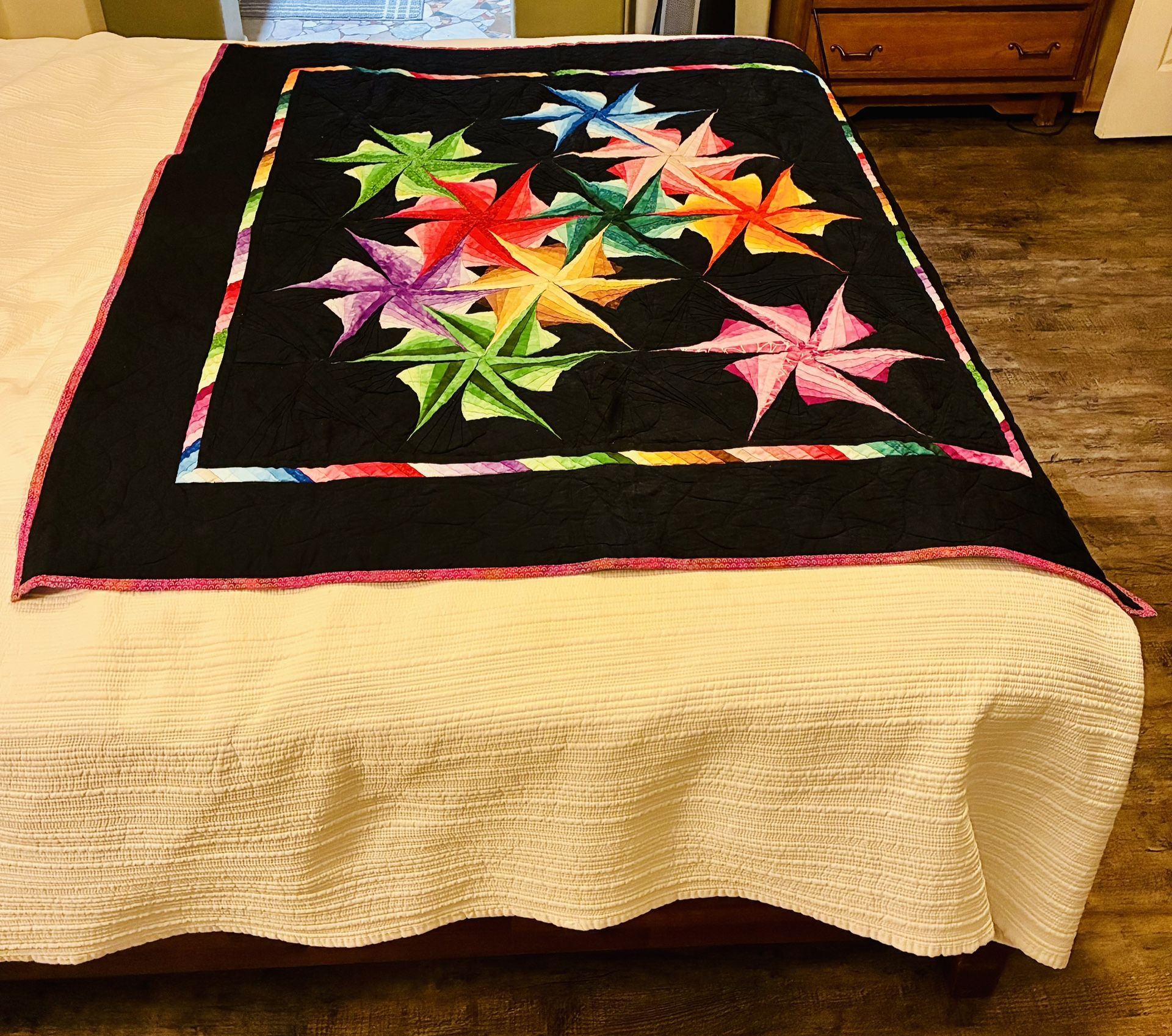 Dancing Pinwheels Handmade Quilt