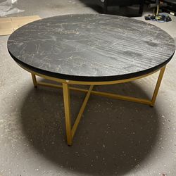 Custom Marble Effect Faux Coffee Table 