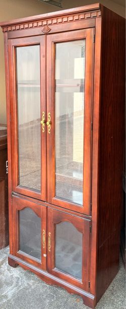 Wooden Curio with Glass Windows