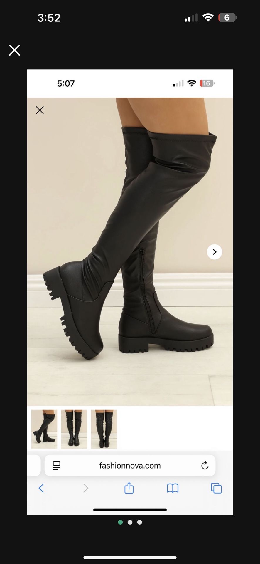 Sexy Thigh High Boots 8 1/2 Black