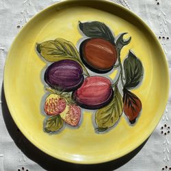 Rare Mancioli Hand painted 10” Plate