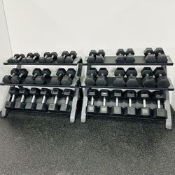 TAG Hex Dumbbells - TAG Dumbbell Racks - Weights - Gym Equipment - Barbell - Workout