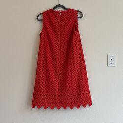 Kate Spade Red Lace Shift Dress –,Size 6!
